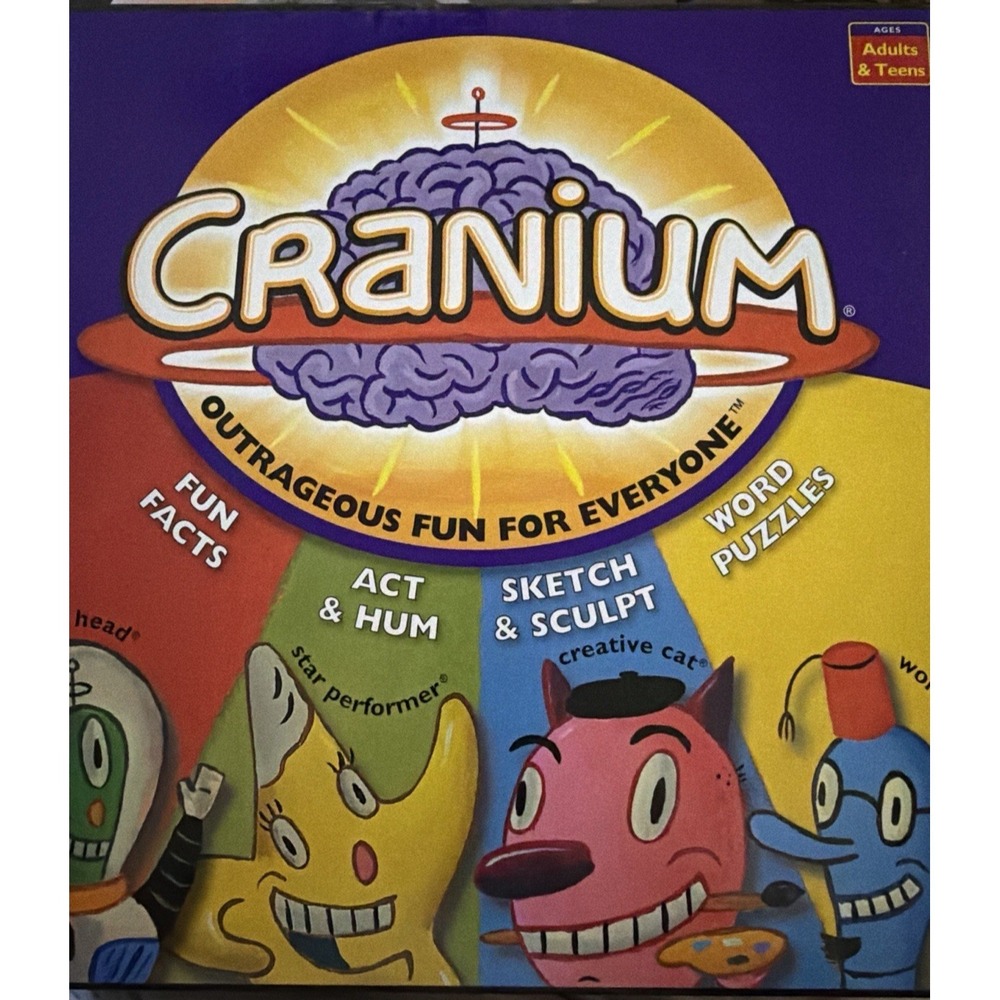 Cranium Board Game 1998 Complete New Sealed Pieces Family Party Game Vintage